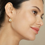 Syna Jewelry - Jardin 18K Yellow Gold Satin Flower Earrings | Manfredi Jewels