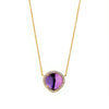 Syna Jewelry - Mogul 18K Yellow Gold Amethyst Heart Cab Necklace | Manfredi Jewels