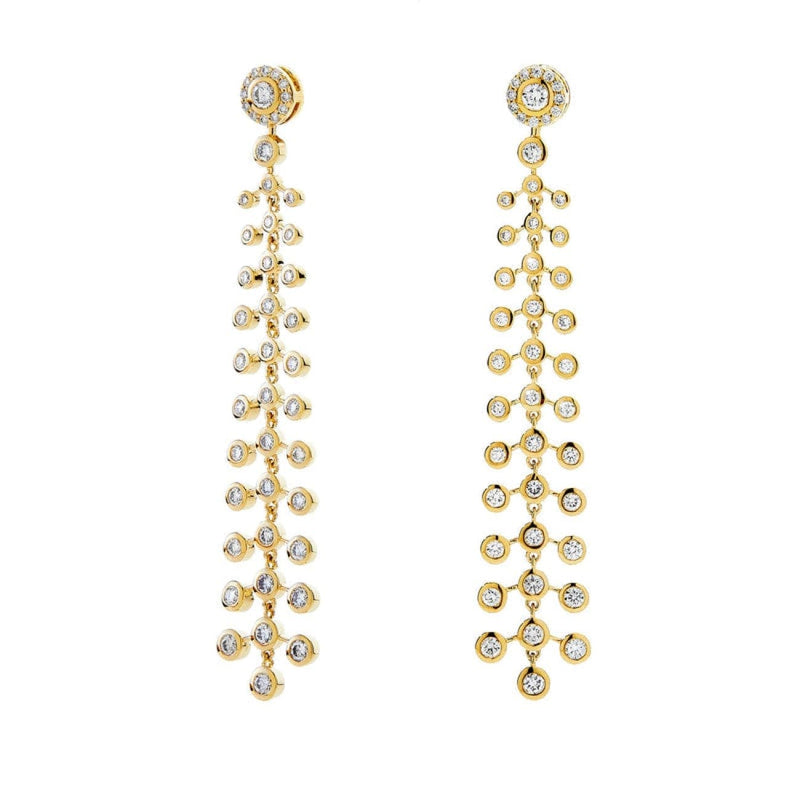 Syna Jewelry - Mogul 18K Yellow Gold Chandelier Earrings | Manfredi Jewels