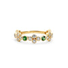 Syna Jewelry - Mogul 18K Yellow Gold Emeralds & Diamonds Band Ring | Manfredi Jewels