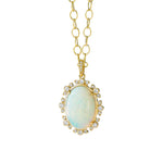 Syna Jewelry - Mogul 18K Yellow Gold Ethiopian Opal Pendant | Manfredi Jewels