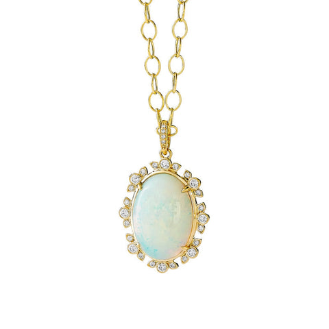 Mogul 18K Yellow Gold Ethiopian Opal Pendant