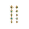 Syna Jewelry - Mogul 18K Yellow Gold Flower Emerald & Diamond Drop Earrings | Manfredi Jewels