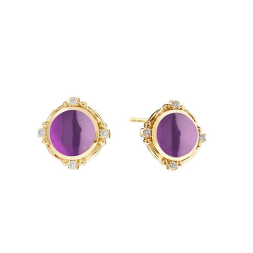 Syna Jewelry - Mogul 18K Yellow Gold Gemstone Earrings | Manfredi Jewels