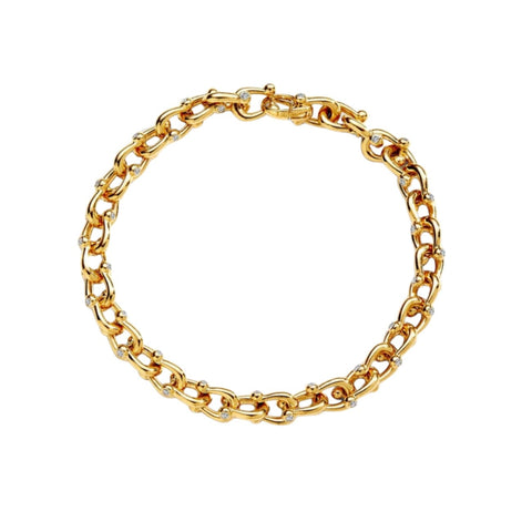 Mogul 18K Yellow Gold Horse Shoe Bracelet