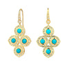 Syna Jewelry - Mogul 18K Yellow Gold Kamala Turquoise Diamond Earrings | Manfredi Jewels