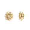 Syna Jewelry - Mogul 18K Yellow Gold Pearl & Diamond Studs Earrings | Manfredi Jewels