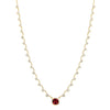 Syna Jewelry - Mogul 18K Yellow Gold Pink Tourmaline Diamond Necklace | Manfredi Jewels