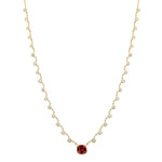 Syna Jewelry - Mogul 18K Yellow Gold Pink Tourmaline Diamond Necklace | Manfredi Jewels