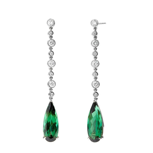 Syna Jewelry - Mogul Gemstone Pear 18K Yellow Gold Earrings | Manfredi Jewels