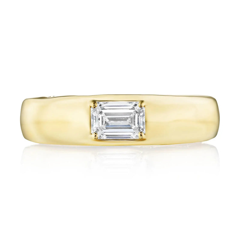 Tacori Engagement - Allure 18K Yellow Gold Domed Emerald Diamond Ring | Manfredi Jewels