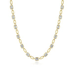 Tacori Jewelry - Allure 18K Yellow Gold Emerald Diamond Link Necklace | Manfredi Jewels