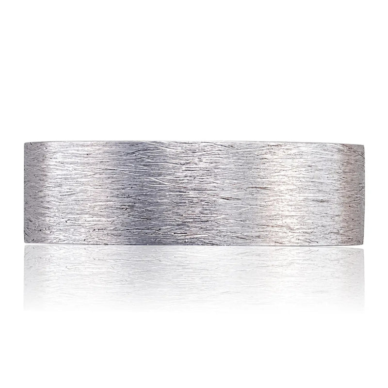 Tacori Jewelry - Classic 18K White and Rose Gold Two-Tone Flat Brushed Finish Wedding Band Ring | Manfredi Jewels