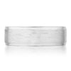 Tacori Jewelry - Classic 18K White Gold Bevel Edge in Brushed Finish Wedding Band Ring | Manfredi Jewels