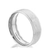 Tacori Jewelry - Classic 18K White Gold Bevel Edge in Brushed Finish Wedding Band Ring | Manfredi Jewels