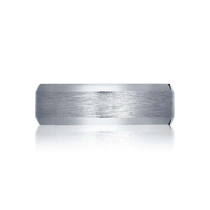 Tacori Wedding Rings - Classic 18K White Gold Brush Finish Wedding Band Ring | Manfredi Jewels