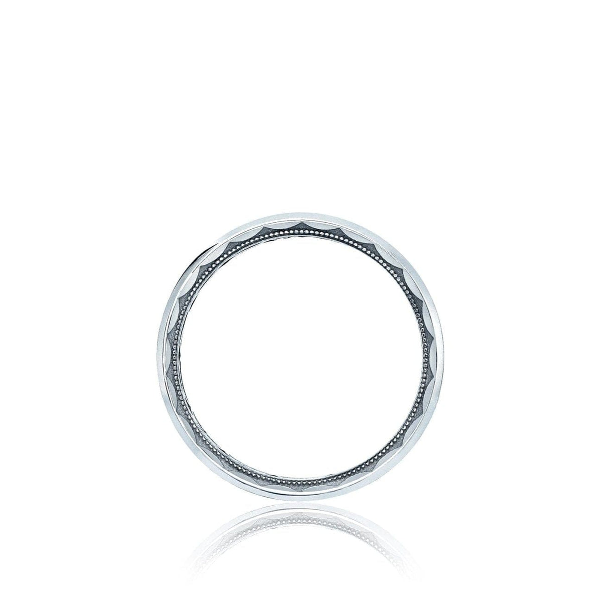 Tacori Wedding Rings - Classic 18K White Gold Brush Finish Wedding Band Ring | Manfredi Jewels