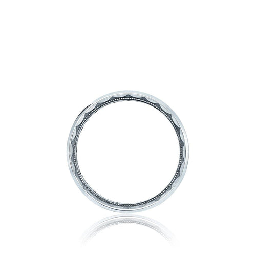 Tacori Wedding Rings - Classic 18K White Gold Brush Finish Band Ring | Manfredi Jewels