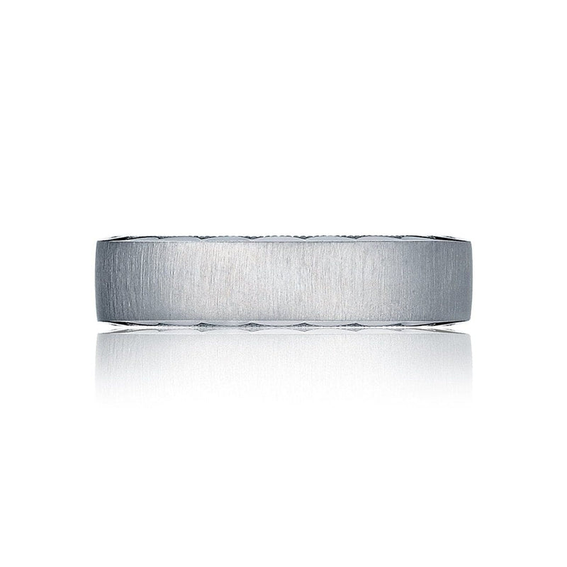 Tacori Jewelry - Classic 18K White Gold Satin Finish Wedding Band Ring | Manfredi Jewels