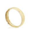 Tacori Jewelry - Classic 18K Yellow Gold Bevel Edge in Satin Finish Wedding Band Ring | Manfredi Jewels