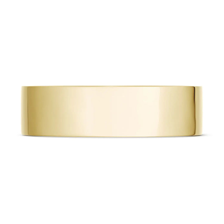 Tacori Jewelry - Classic 18K Yellow Gold Flat High Polish Finish Wedding Band Ring | Manfredi Jewels