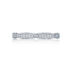 Tacori Eternity Bands - Classic Crescent Platinum Twist with Diamond Accent Wedding Band Ring | Manfredi Jewels