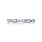 Tacori Eternity Bands - Classic Crescent Platinum Twist with Diamond Accent Wedding Band Ring | Manfredi Jewels