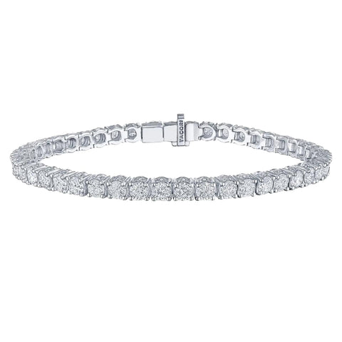 Classic Crescent RoyalT 18K White Gold Diamond Tennis Bracelet