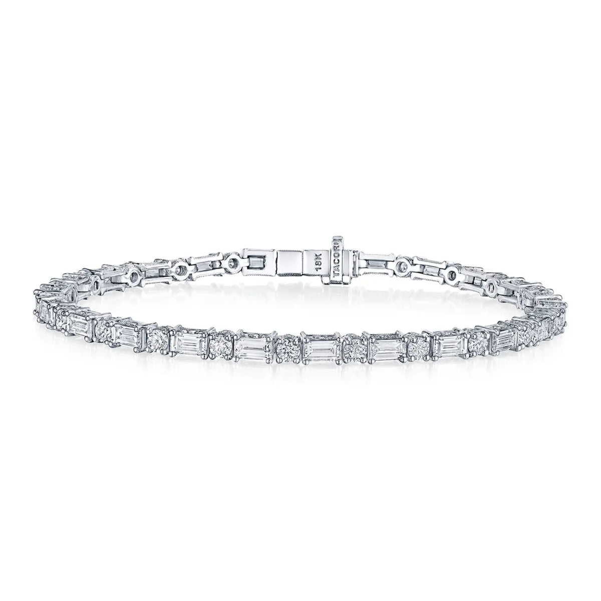 Tacori Bracelet - Classic Crescent RoyalT 18K White Gold Diamond Tennis Bracelet | Manfredi Jewels