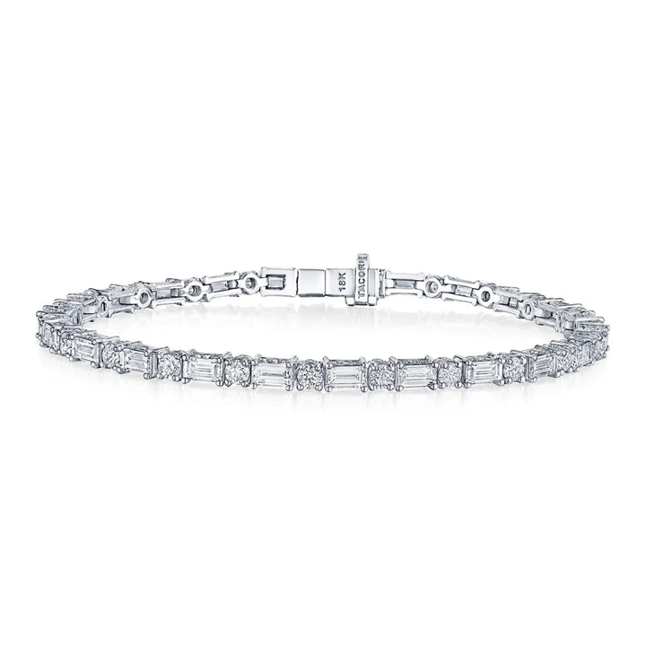 Tacori Bracelet - Classic Crescent RoyalT 18K White Gold Diamond Tennis Bracelet | Manfredi Jewels