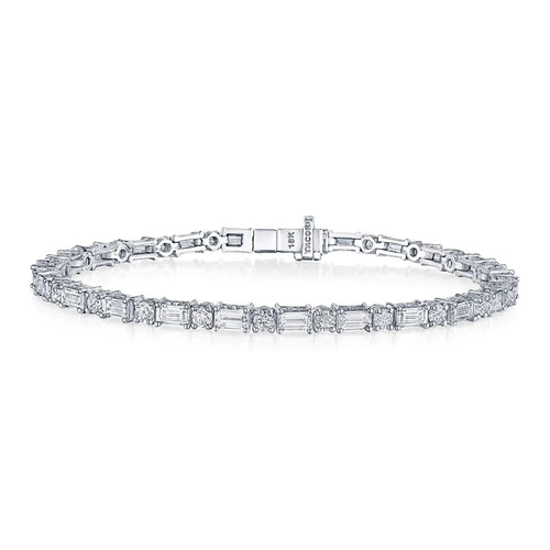 Tacori Bracelet - Classic Crescent RoyalT 18K White Gold Diamond Tennis | Manfredi Jewels