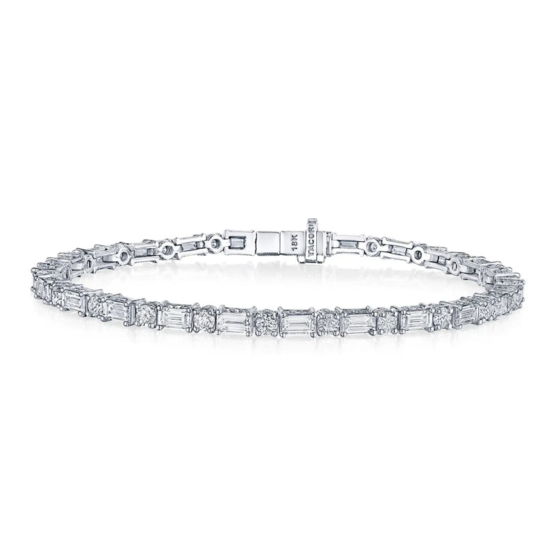 Tacori Bracelet - Classic Crescent RoyalT 18K White Gold Diamond Tennis | Manfredi Jewels