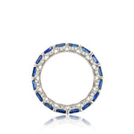 Tacori Eternity Bands - Classic Crescent RoyalT 18K White Gold Exclusive Cut Sapphire Band Ring | Manfredi Jewels