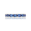 Tacori Eternity Bands - Classic Crescent RoyalT 18K White Gold Exclusive Cut Sapphire Band Ring | Manfredi Jewels