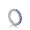 Tacori Eternity Bands - Classic Crescent RoyalT 18K White Gold Exclusive Cut Sapphire Band Ring | Manfredi Jewels