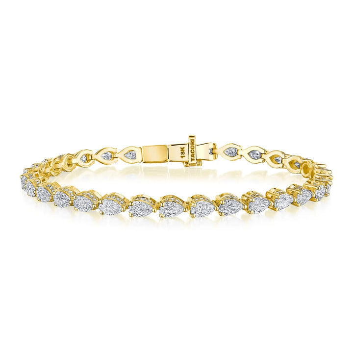 Tacori Bracelet - Classic Crescent RoyalT 18K Yellow Gold Diamond Tennis Bracelet | Manfredi Jewels