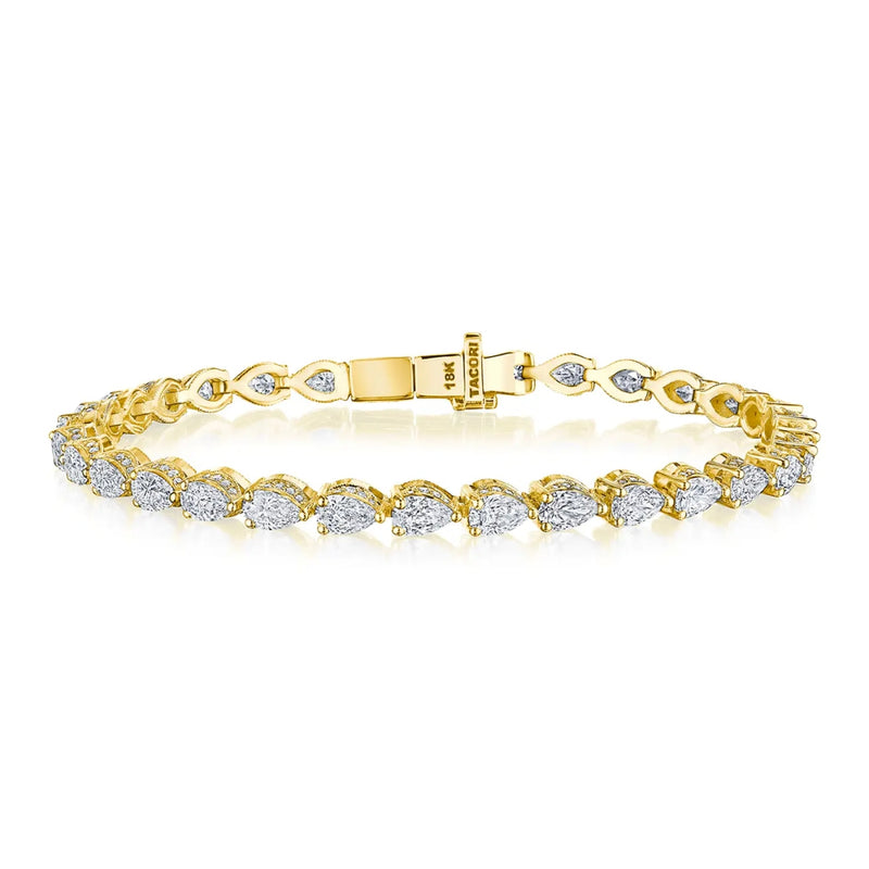 Tacori Bracelet - Classic Crescent RoyalT 18K Yellow Gold Diamond Tennis Bracelet | Manfredi Jewels