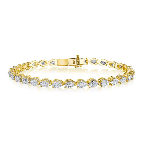 Classic Crescent RoyalT 18K Yellow Gold Diamond Tennis Bracelet
