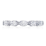 Tacori Eternity Bands - Classic Crescent RoyalT Platinum Marquise Cut Diamond Band Ring | Manfredi Jewels