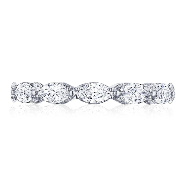 Tacori Eternity Bands - Classic Crescent RoyalT Platinum Marquise Cut Diamond Eternity Band Ring | Manfredi Jewels