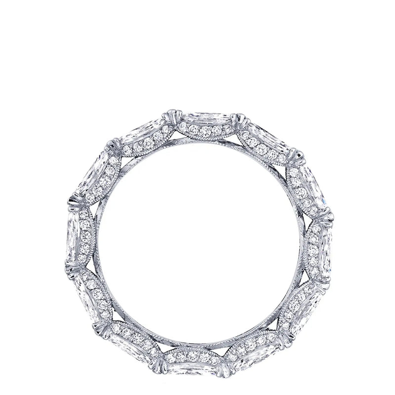 Tacori Eternity Bands - Classic Crescent RoyalT Platinum Marquise Cut Diamond Band Ring | Manfredi Jewels