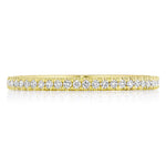 Tacori Eternity Bands - Coastal Crescent 14K Yellow Gold French Pavé Diamond Wedding Band Ring | Manfredi Jewels