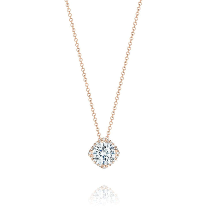 Tacori Jewelry - Dantela Bloom 18K Rose Gold Pendant Diamond Necklace | Manfredi Jewels