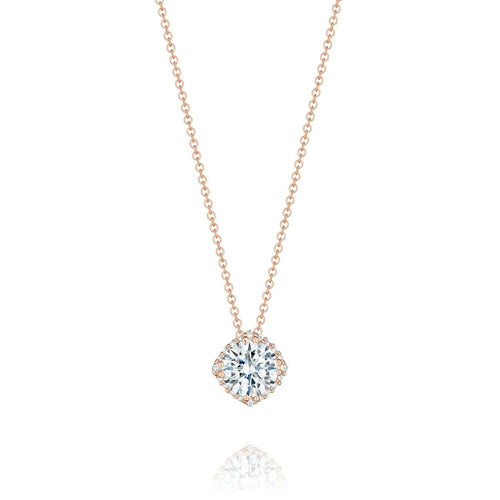 Tacori Jewelry - Dantela Bloom 18K Rose Gold Pendant Diamond Necklace | Manfredi Jewels