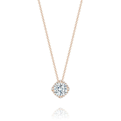 Tacori Jewelry - Dantela Bloom 18K Rose Gold Pendant Diamond Necklace | Manfredi Jewels