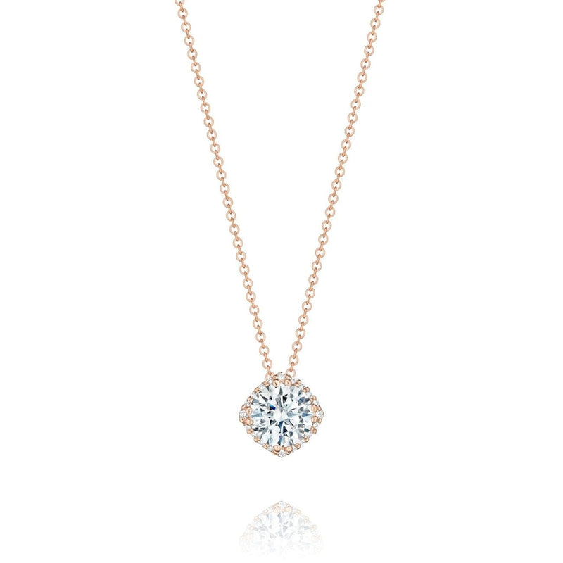 Tacori Jewelry - Dantela Bloom 18K Rose Gold Pendant Diamond Necklace | Manfredi Jewels