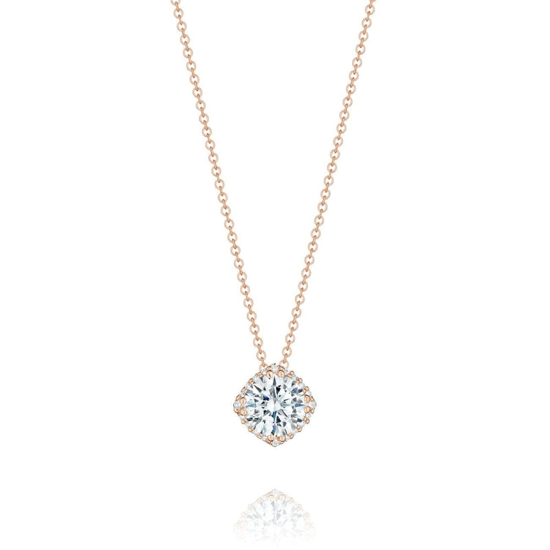 Tacori Jewelry - Dantela Bloom 18K Rose Gold Pendant Diamond Necklace | Manfredi Jewels
