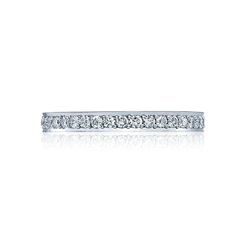 Tacori Jewelry - Dantela Platinum Pavé Diamond Wedding Band Ring | Manfredi Jewels