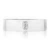 Tacori Jewelry - Diamond 18K White Gold Bezel Set in High Polish Finish Wedding Band Ring | Manfredi Jewels