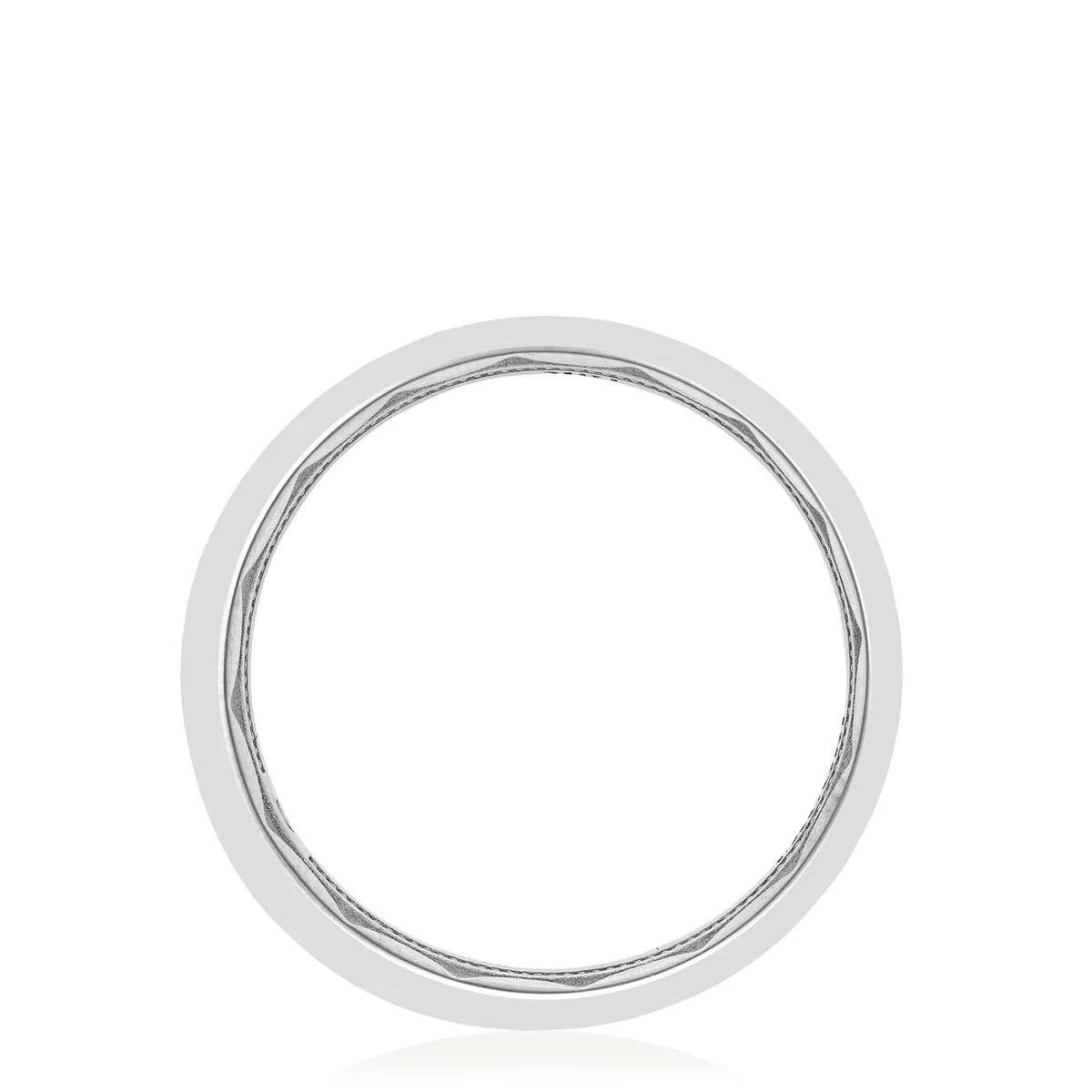 Tacori Jewelry - Diamond 18K White Gold Bezel Set Diamond in High Polish Finish Wedding Band Ring | Manfredi Jewels
